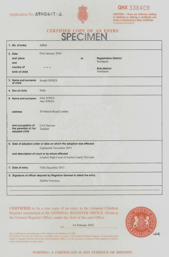 Uk Birth Certificate Template